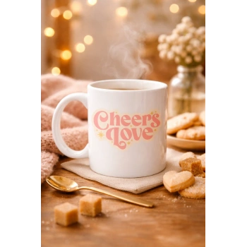 Cheers Love Kupa – Model 31 - Sevimli Tasarım, Sıcacık Kahve Keyfi - Özel Tasarım Porselen Kupa