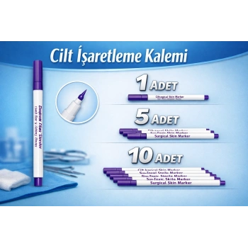 Cilt İşaretleme Kalemi Steril Cerrahi Marker Kalem 1 ADET