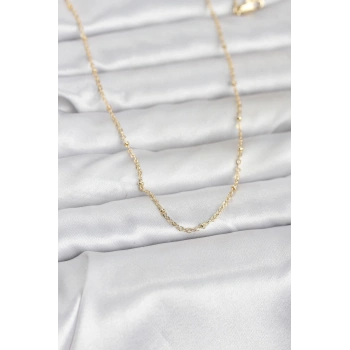 CM 14K Gold Renk Burgu Model 60 cm Kadın Kolye