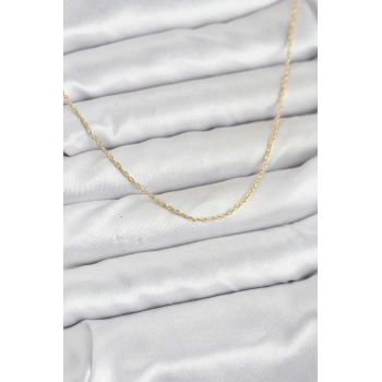 CM 14K Gold Renk Burgu Model 60 cm Kadın Kolye