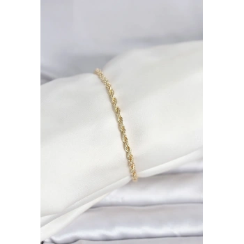 CM 14K Gold Renk Burgu Model Kadın Bileklik