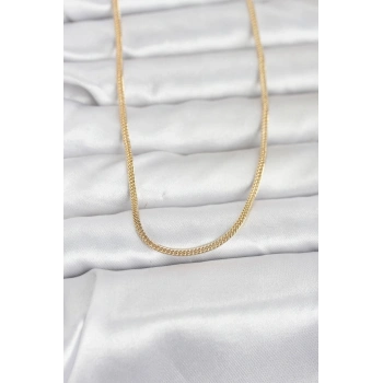 CM 14K Gold Renk Dolgun Zincir Model 60 cm Kadın Kolye