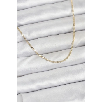 CM 14K Gold Renk Ezme Zincir Model 60 cm Kadın Kolye