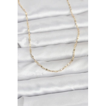 CM 14K Gold Renk Gemici Zincir Model 60 cm Kadın Kolye