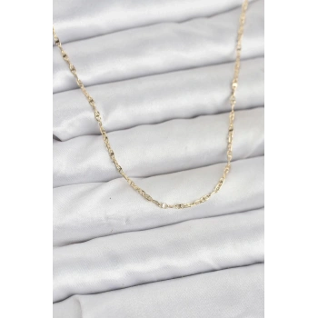 CM 14K Gold Renk Gemici Zincir Model 60 cm Kadın Kolye