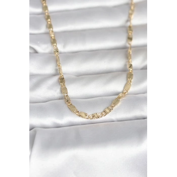 CM 14K Gold Renk Lazer Model 45 cm Kadın Kolye