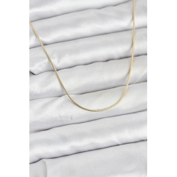 CM 14K Gold Renk Yılan Zincir Model Kadın Kolye