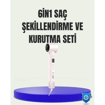 Çok Fonksiyonlu 6 Başlıklı Saç Kurutma ve Şekillendirme Seti