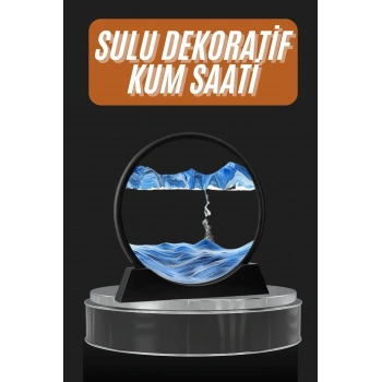 Dekoratif Sulu Kum Saati Ofis Masa Üstü Ev Yuvarlak Kum Saati