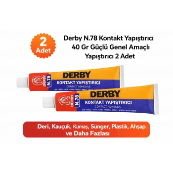 Derby N.78 Kontakt Yapıştırıcı 40 Gr Güçlü Genel Amaçlı Yapıştırıcı 2 ADET