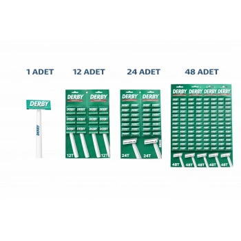 Derby Tek Bıçaklı Tıraş Bıçağı Avantajlı Paket Seçenekleri 1 ADET