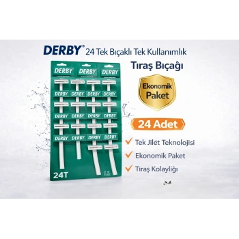 Derby Tek Bıçaklı Tıraş Bıçağı Avantajlı Paket Seçenekleri 24 ADET