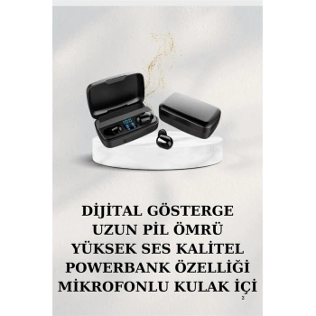 Dijital Göstergeli Bluetooth Kulaklık Kablosuz TWS Stereo Bluetooth 5.0