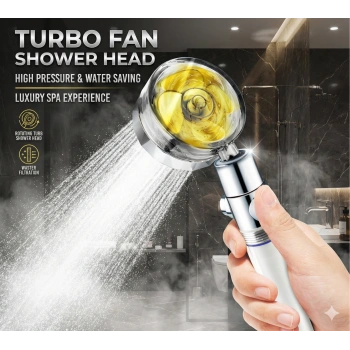 Duş Başlığı Turbo Pervaneli Serinletici Tasarım