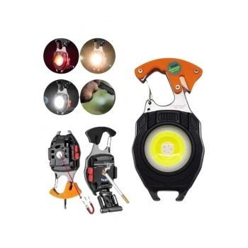 El Feneri LED Anahtarlık Çok Fonksiyonlu Mini Çakmak Özellikli