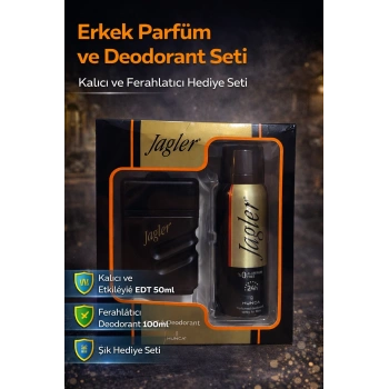 Erkek Parfüm Seti EDT 50 ml ve Deodorant 100 ml Kalıcı Koku Hediye Seti