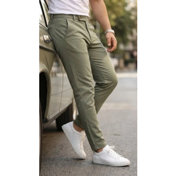Erkek Slim Fit Dilli Kumaş Pantolon