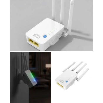 Ev ve Ofis İçin WiFi Güçlendirici WPS Düğmeli Güvenli Tekrarlayıcı