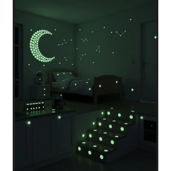 Fosforlu Etiket Karanlıkta Işık Veren Yıldız Tozu Etiketleri