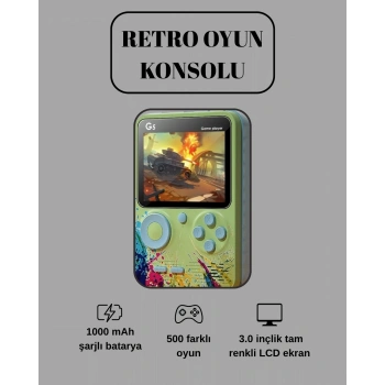 G5 Game Box Retro Mini Oyun Konsolu – 500 Dahili Oyun