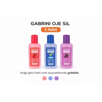Gabrini Oje Sil Besleyici Aseton 125 ml Oje Çıkarıcı 3 Adet