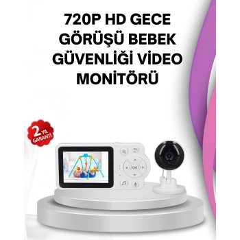 Gece Görüşlü Bebek Kamerası Ninni ve Alarm Özellikli