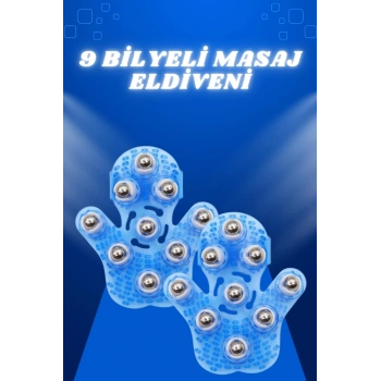 Giyilebiilir Masaj Eldiveni 9 Bilyeli Tüm Vücut Masajına Uygun