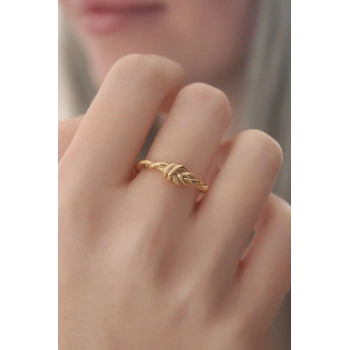 Gold Renk Halat Düğüm Model Kadın Yüzük