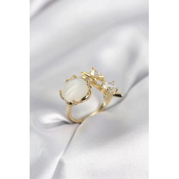 Gold Renk Kutup Yıldızı Model Kadın Yüzük