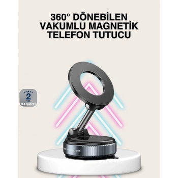 Güçlü Mıknatıslı Vakumlu Araç Telefon Tutucu Alüminyum Gövde