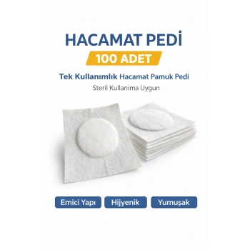 Hacamat Pedi 100 Adet – Tek Kullanımlık Hacamat Pamuk Pedi Steril Kullanıma Uygun