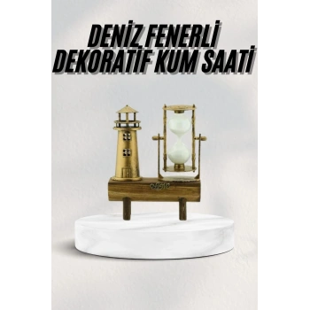 Hediyelik Kum Saati Retro Dekoratif Deniz Feneri Kum Saati
