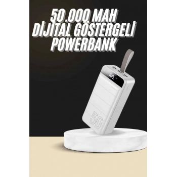 Hızlı Taşınabilir 50.000 Mah Powerbank Led Ekran Android ve İOS Uyumlu