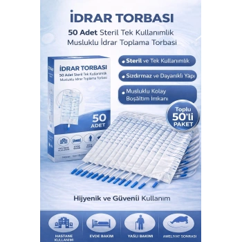 İdrar Torbası Steril Medikal İdrar Toplama Torbası 50 ADET