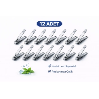 İMA Büyük Boy Tırnak Makası Profesyonel Nail Clipper 12 Adet