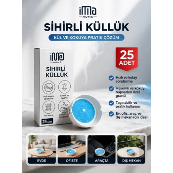 İMA Home Sihirli Küllük 25 Adet Dumansız Kokusuz Kül Toplayıcı Taşınabilir Hijyenik Masa Üstü Küllük