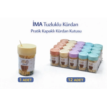 İMA Tuzluklu Kürdan 1 Adet | Pratik Kapaklı Kürdan Kutusu