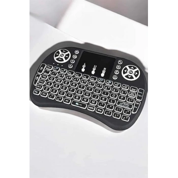 Işıklı Kablosuz Mini Q Klavye Tüm Cihazlara Uyumlu