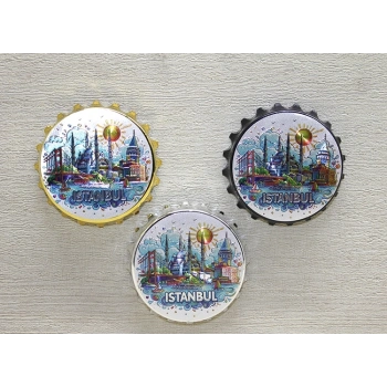 İstanbul Temalı Gazoz Kapağı Magnet - Model 2