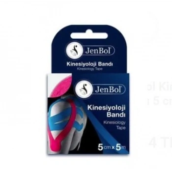 Jenbol Kinesiology Tape Ağrı Bandı 5 cm x 5 m - Pembe