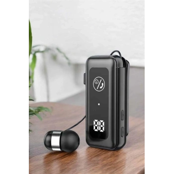 Kablolu Bluetooth Kulaklık Kulak İçi Stereo Mikrofonlu Dijital Göstergeli