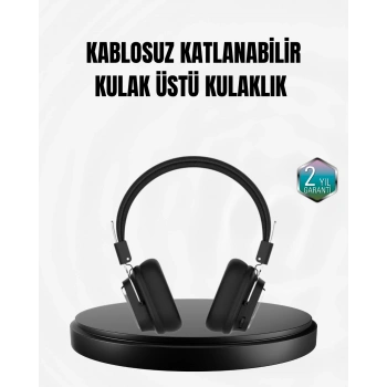Kablosuz Bluetooth Kulak Üstü Kulaklık Kristal Ses Kalitesi ve Ergonomik Yapı