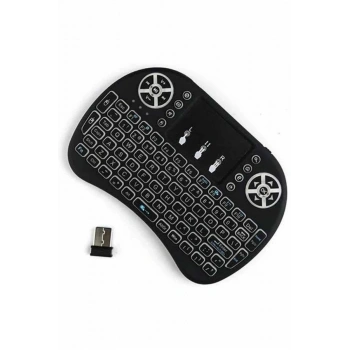 Kablosuz Türkçe Q Klavye RGB Işıklı Televizyon Ps3 Dokunmatik Mouse
