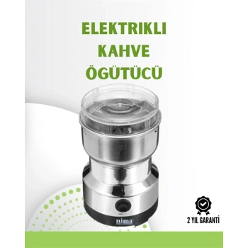 Kahve ve Baharat Değirmeni | Kompakt, Hafif, Hızlı Öğütme, Şeffaf Kapaklı, Kolay Kullanım