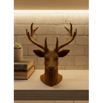 Kahverengi Geyik Biblo 23 cm Dekoratif Şık Tasarım