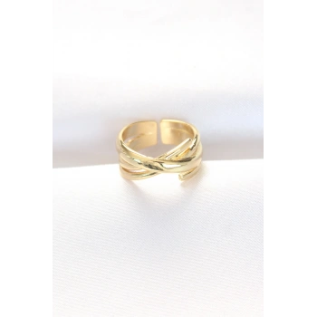 Kalın Gold Renk Ayarlanabilir Yüzük