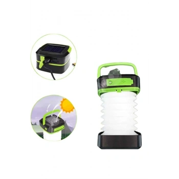 Kamp Lambası Katlanabilir Lamba Solar Şarjlı Led Lamba El Fenerli