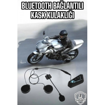 Kask Kulaklığı Motosiklet Intercom Interkom Dinleme Konuşma Özellikli Su Geçirmez