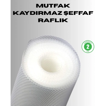 Kaydırmaz şeffaf raflık çekmece örtüsü 45x300 cm
