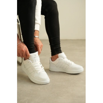 KB-013 Kuback Beyaz Cilt Günlük Erkek Ayakkabı